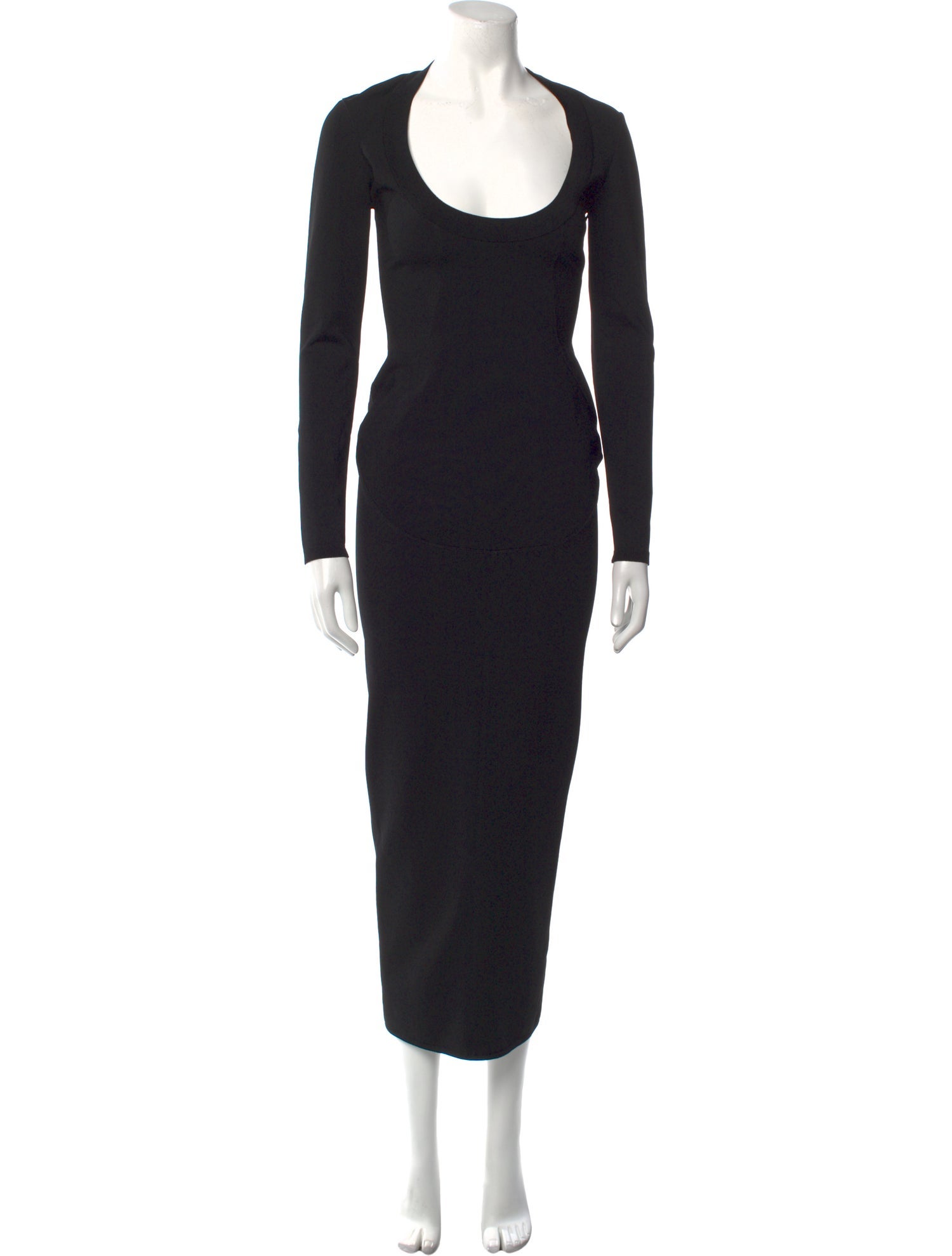 Alaïa Scoop Neck Long Dress