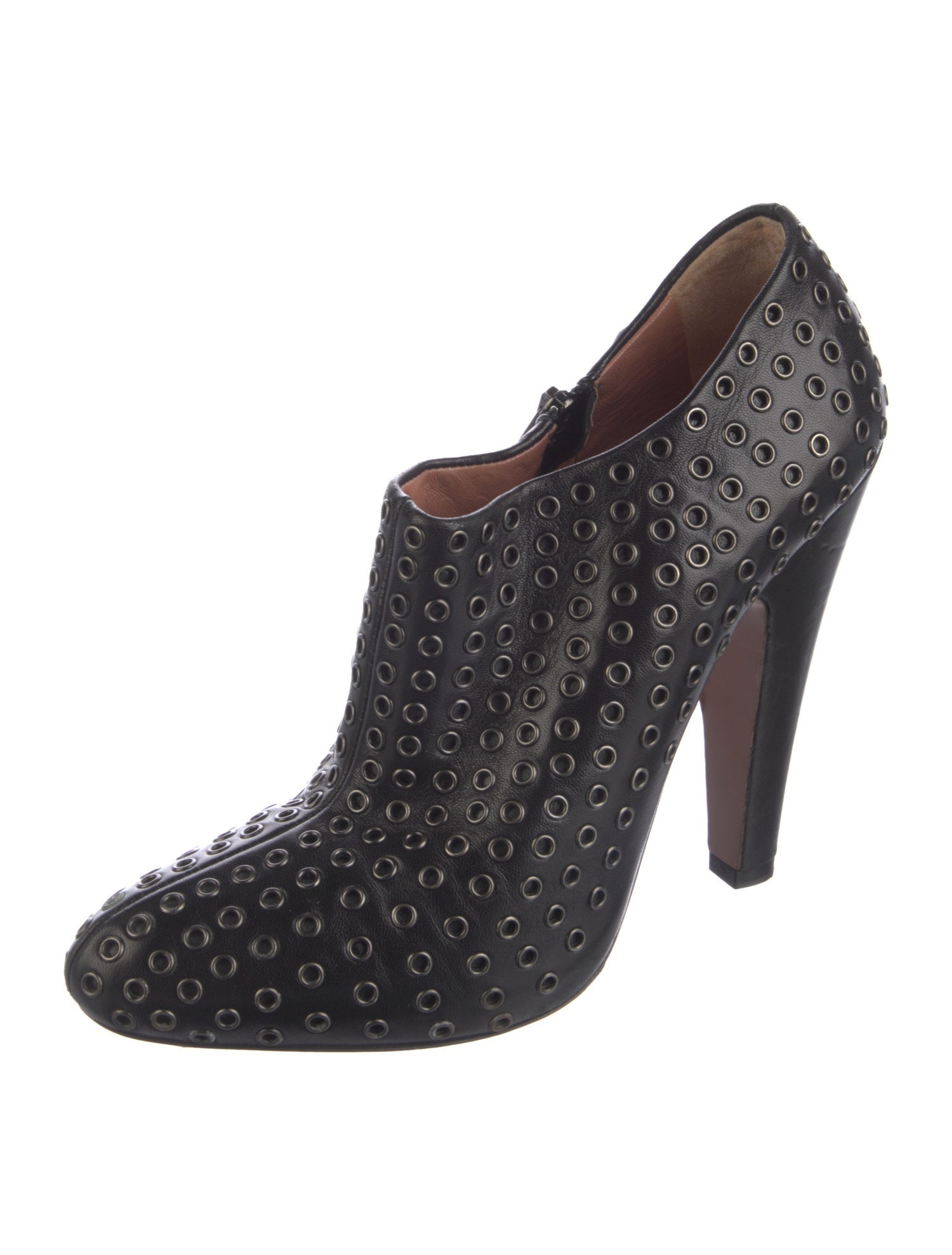 Alaïa Leather Lace-Up Boots