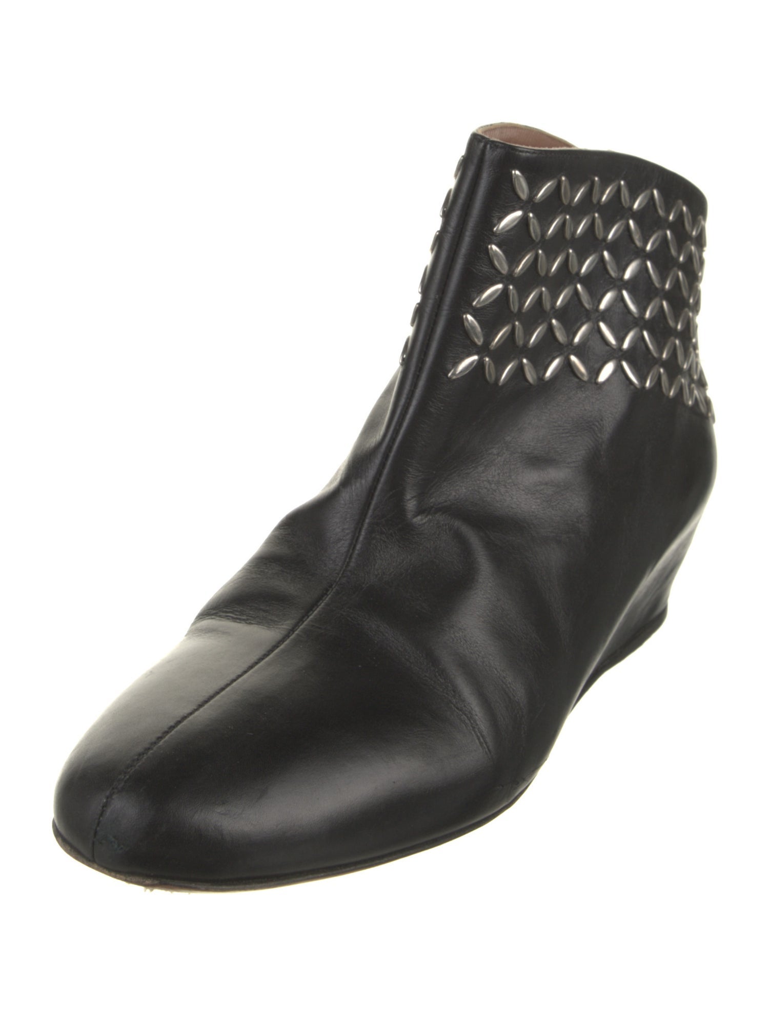 Alaïa Leather Studded Accents Boots