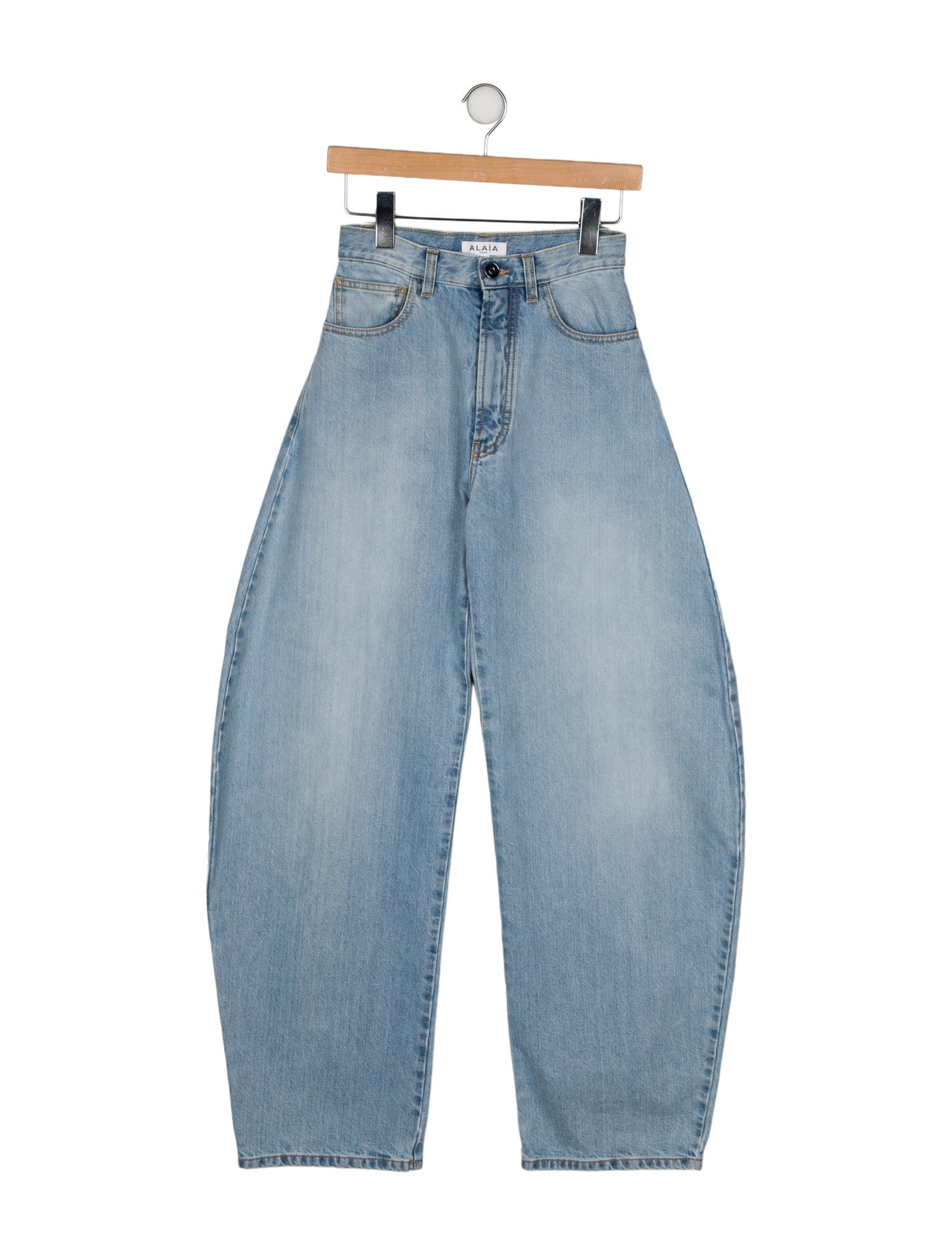 Alaïa Mid-Rise Wide Leg Jeans