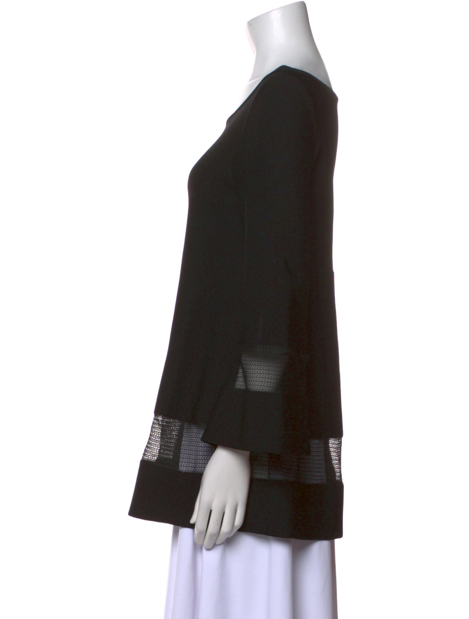 Alaïa Bateau Neckline Three-Quarter Sleeve Tunic