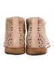 Alaïa Suede Lasercut Accents Lace-Up Boots