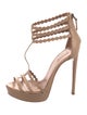 Alaïa Leather T-Strap Sandals