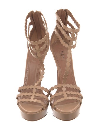 Alaïa Leather T-Strap Sandals