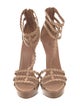 Alaïa Leather T-Strap Sandals