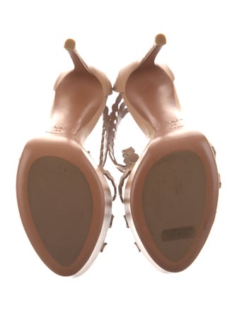 Alaïa Leather T-Strap Sandals