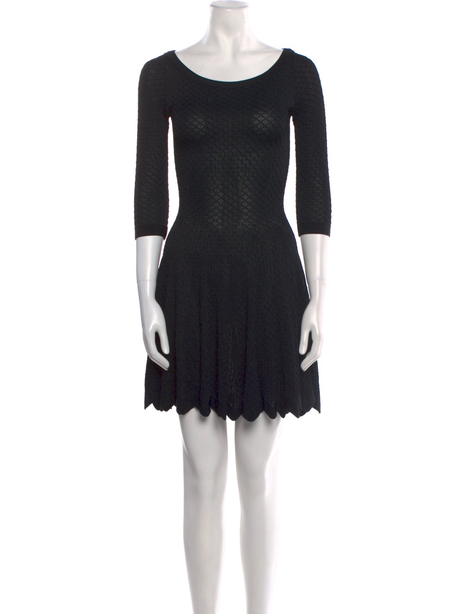 Alaïa Scoop Neck Mini Dress