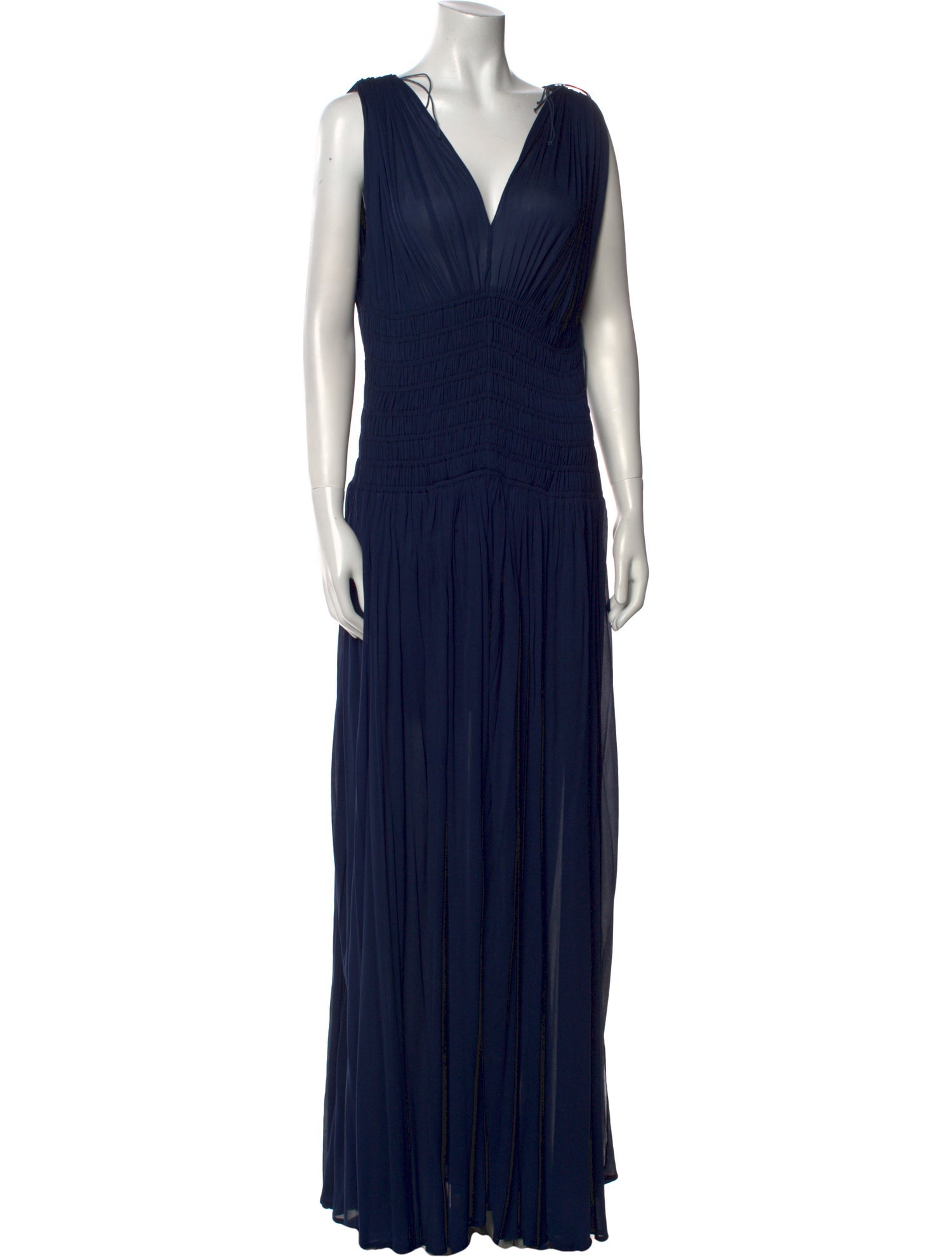 Alaïa V-Neck Long Dress