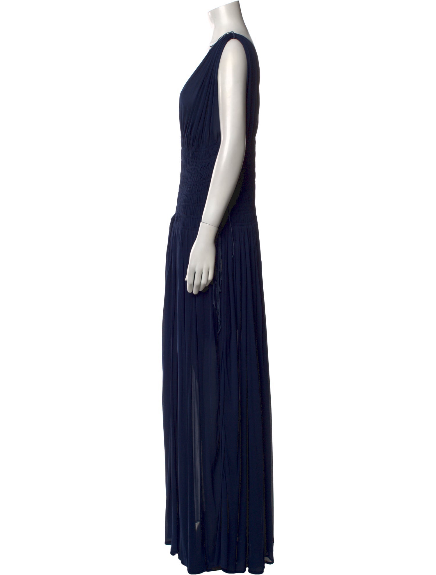 Alaïa V-Neck Long Dress