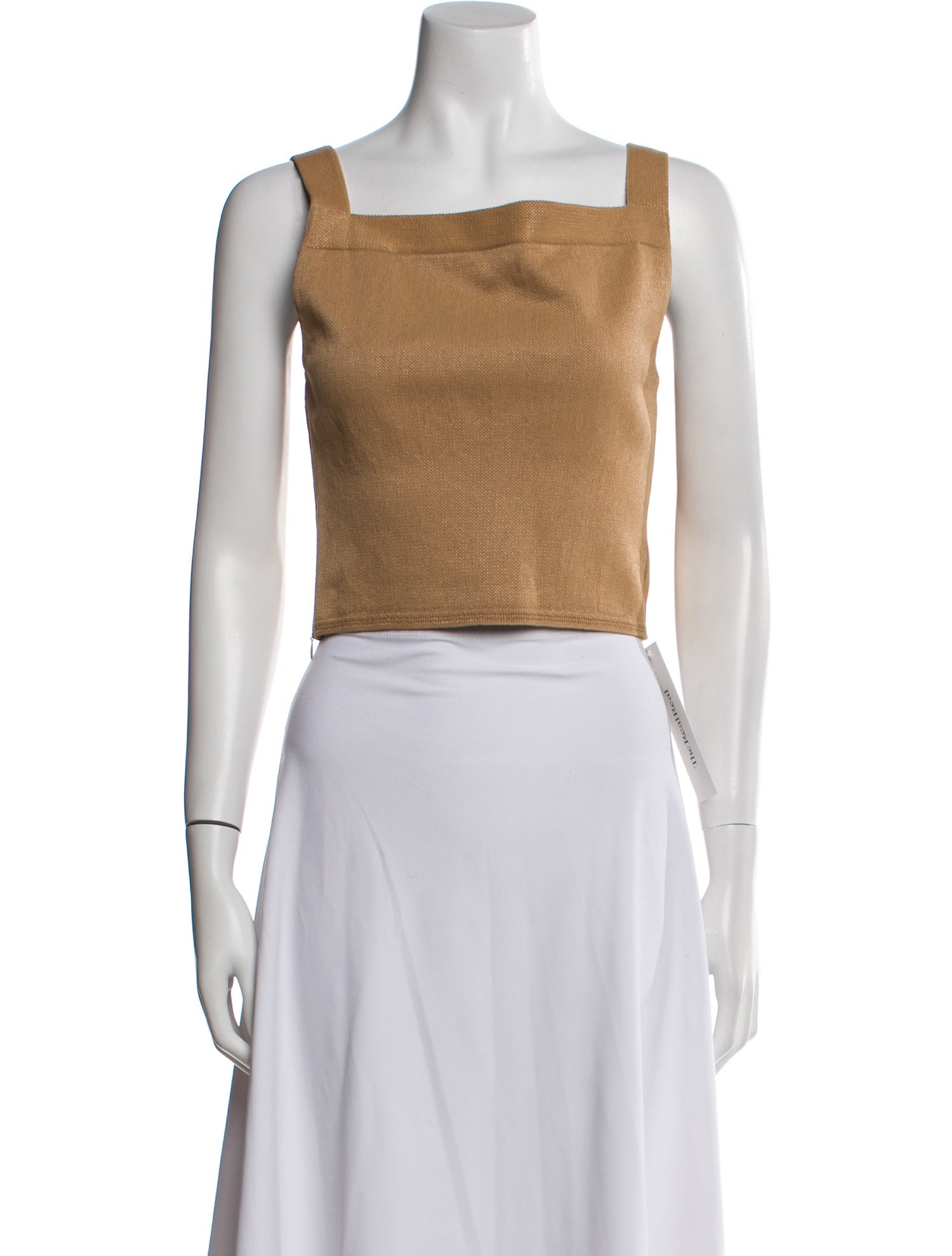 Alaïa Square Neckline Sleeveless Crop Top