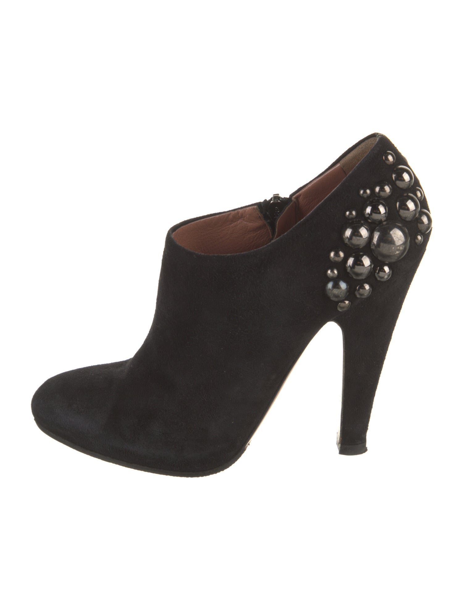 Alaïa Leather Studded Accents Lace-Up Boots