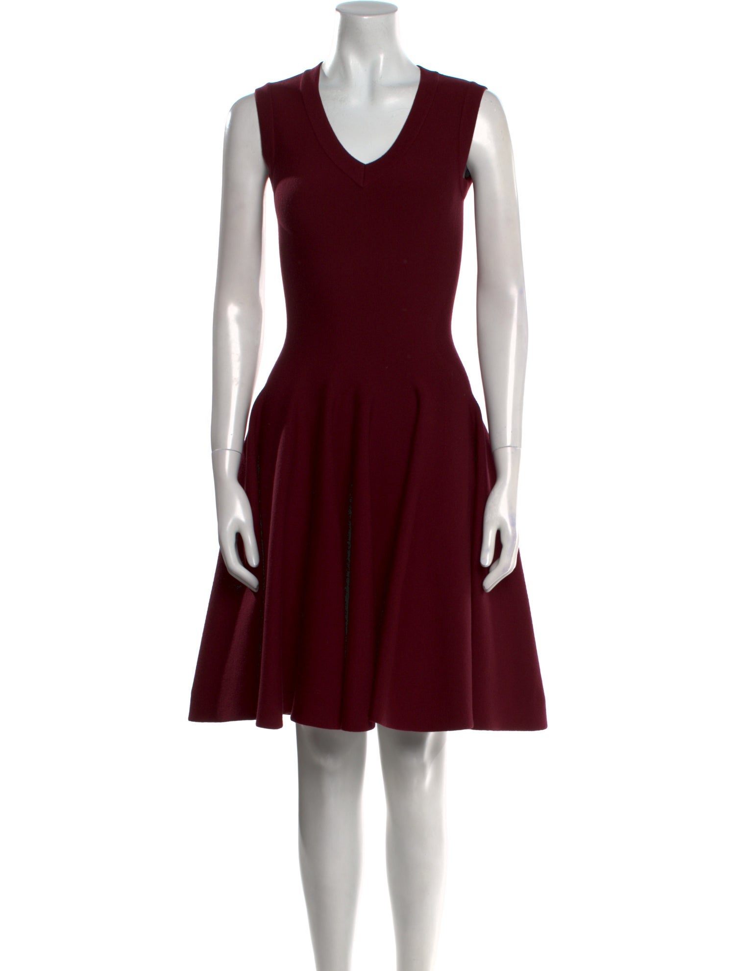 Alaïa V-Neck Knee-Length Dress