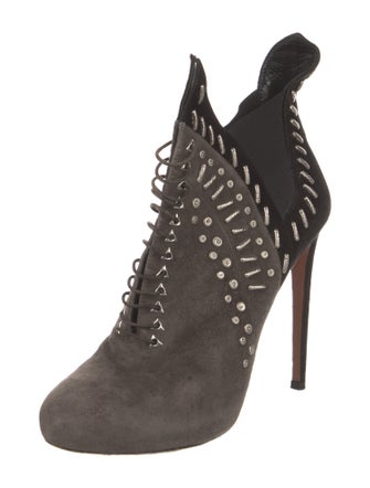 Alaïa Suede Patterned Boots