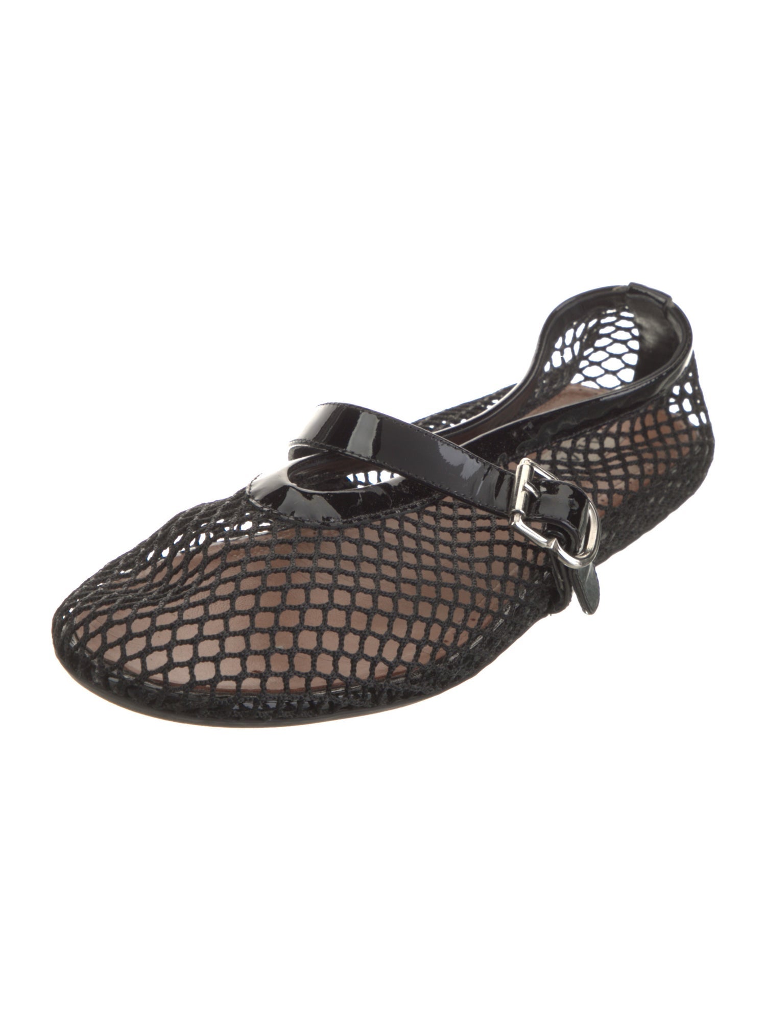 Alaïa Mary Jane Mesh Mary Jane Flats