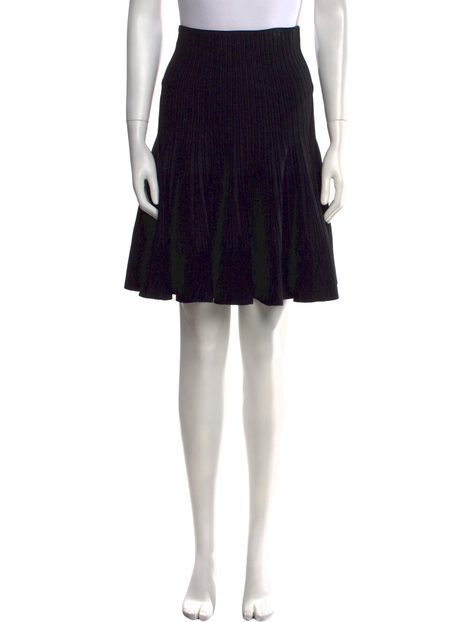 Alaïa Pleated Accents Knee-Length Skirt