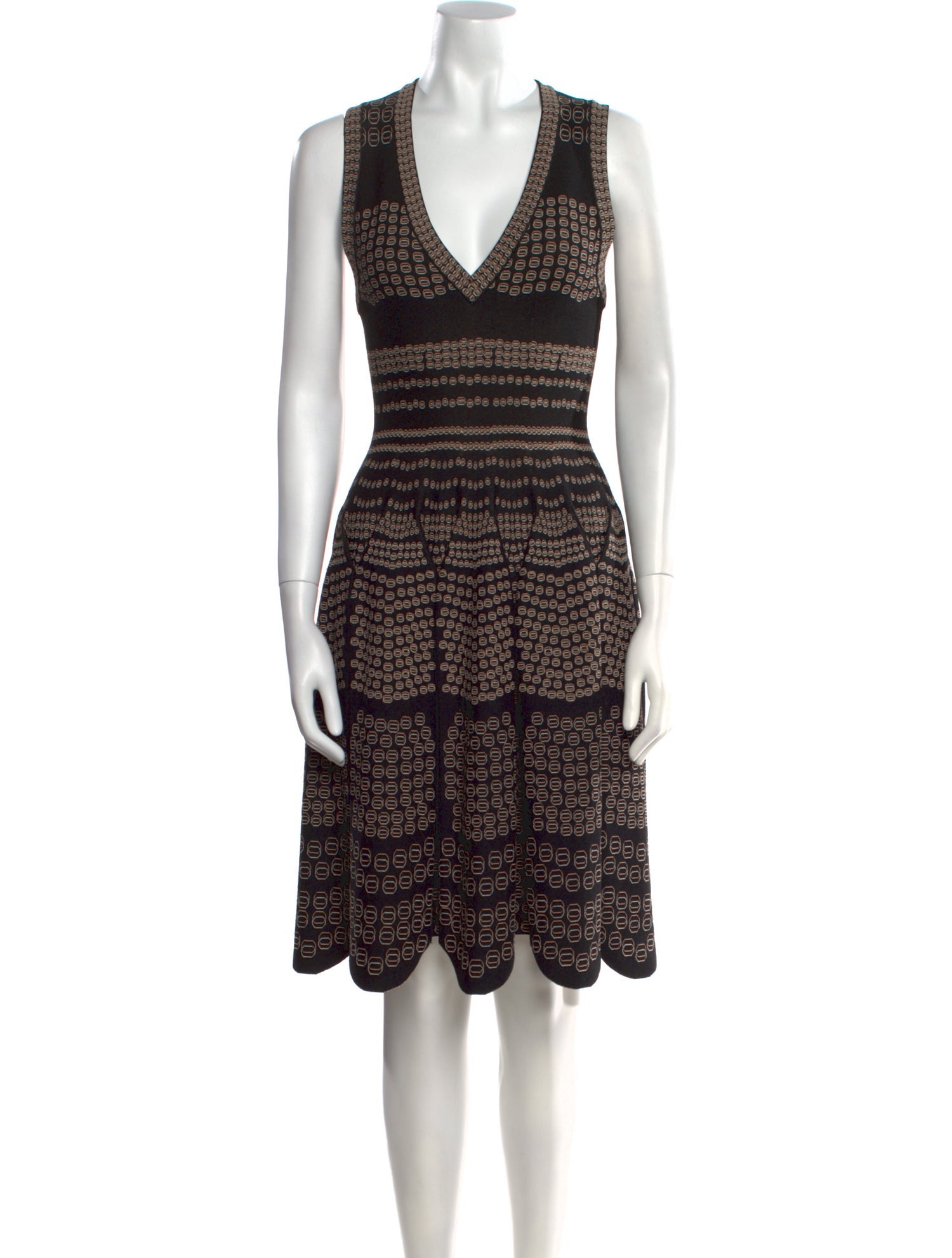 Alaïa Printed Knee-Length Dress