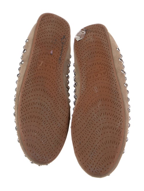 Alaïa Suede Crystal Embellishments Mules