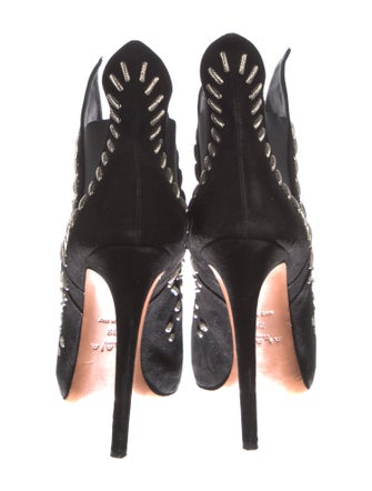 Alaïa Suede Studded Accents Lace-Up Boots