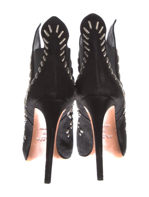 Alaïa Suede Studded Accents Lace-Up Boots