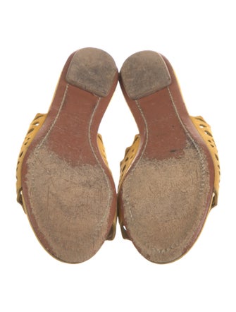 Alaïa Suede Lasercut Accents Slides