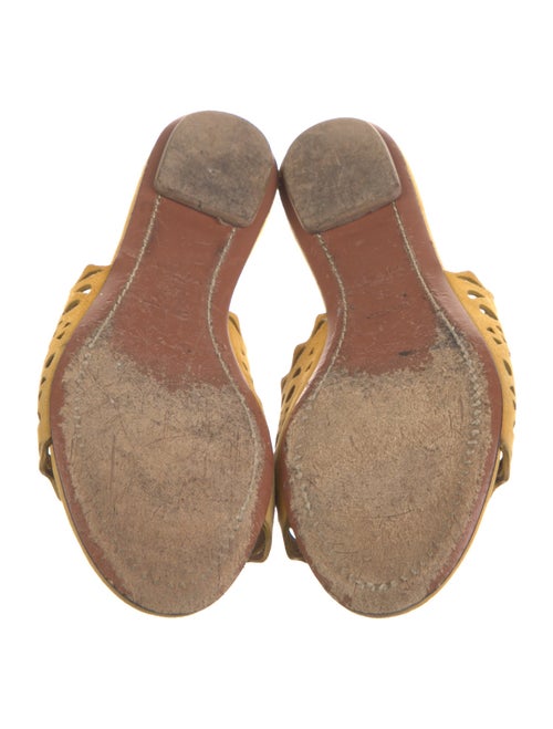 Alaïa Suede Lasercut Accents Slides