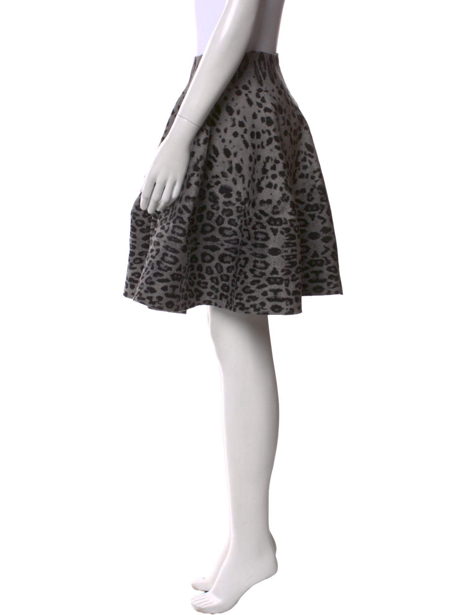 Alaïa Animal Print Knee-Length Skirt