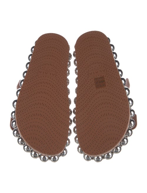 Alaïa Suede Studded Accents Slides