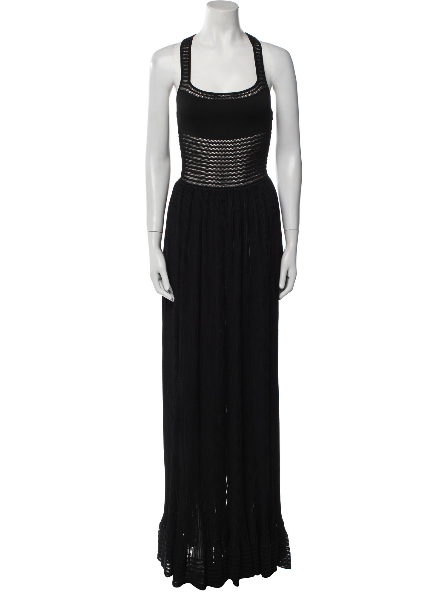 Alaïa Scoop Neck Long Dress