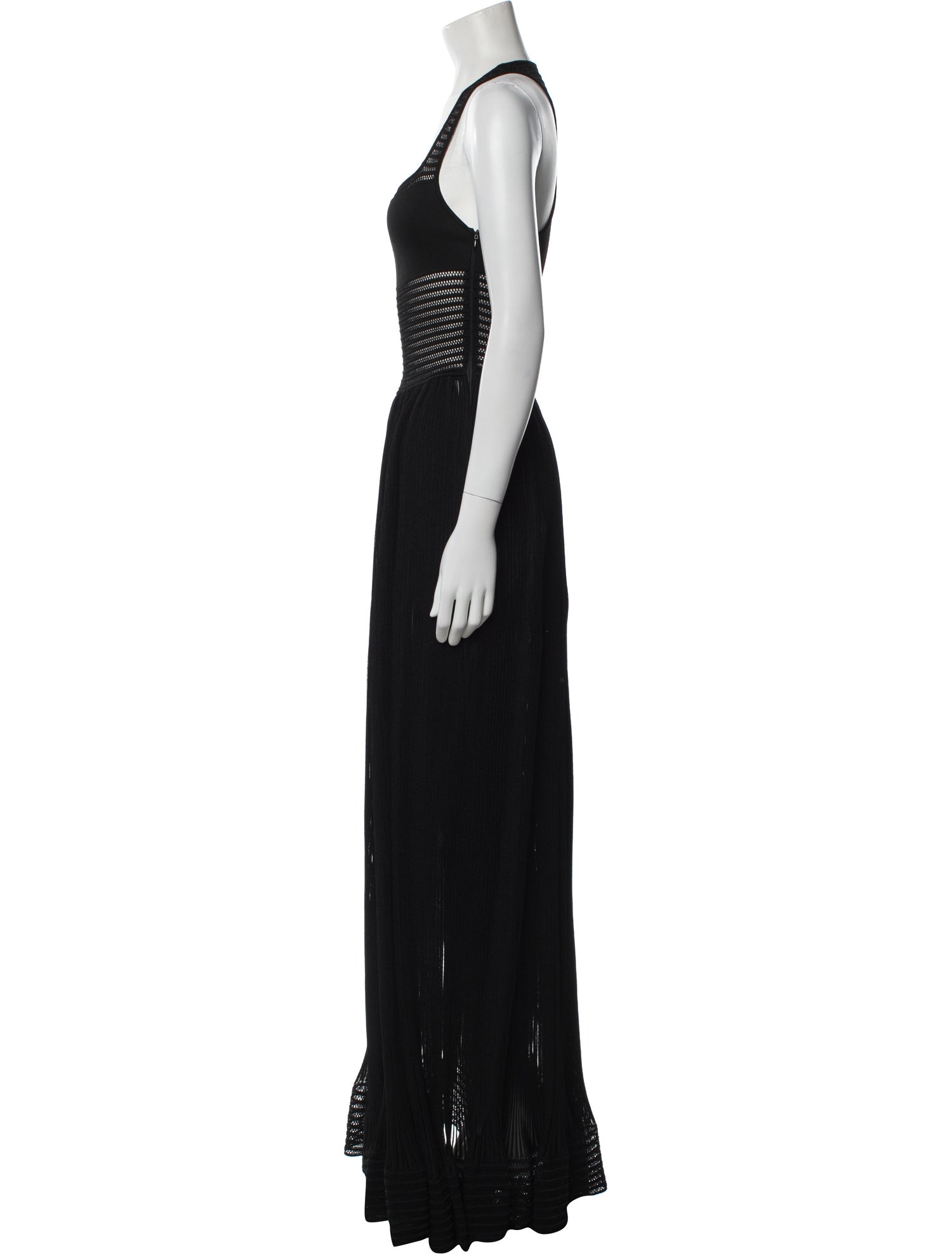 Alaïa Scoop Neck Long Dress