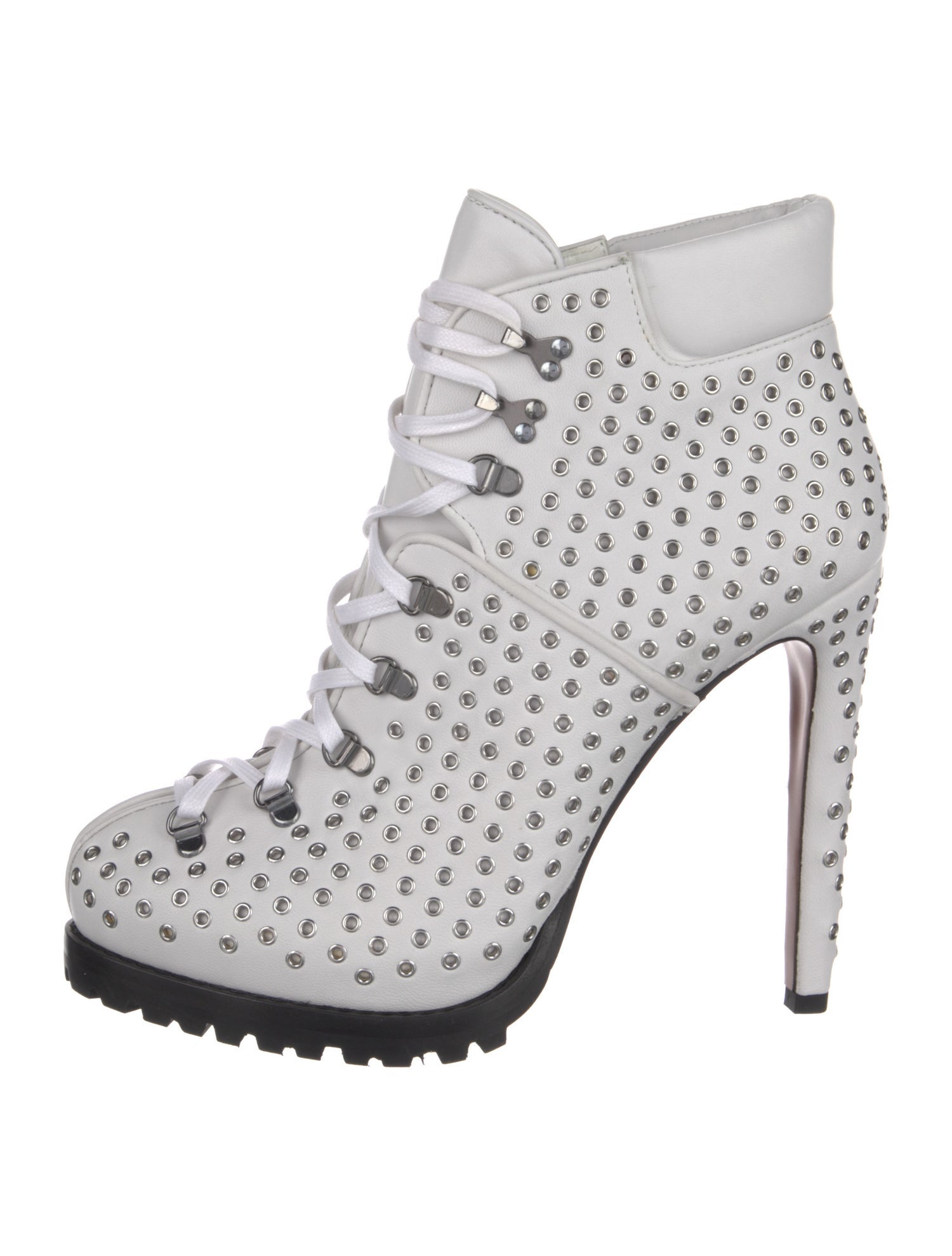 Alaïa Leather Eyelet Trim Pumps