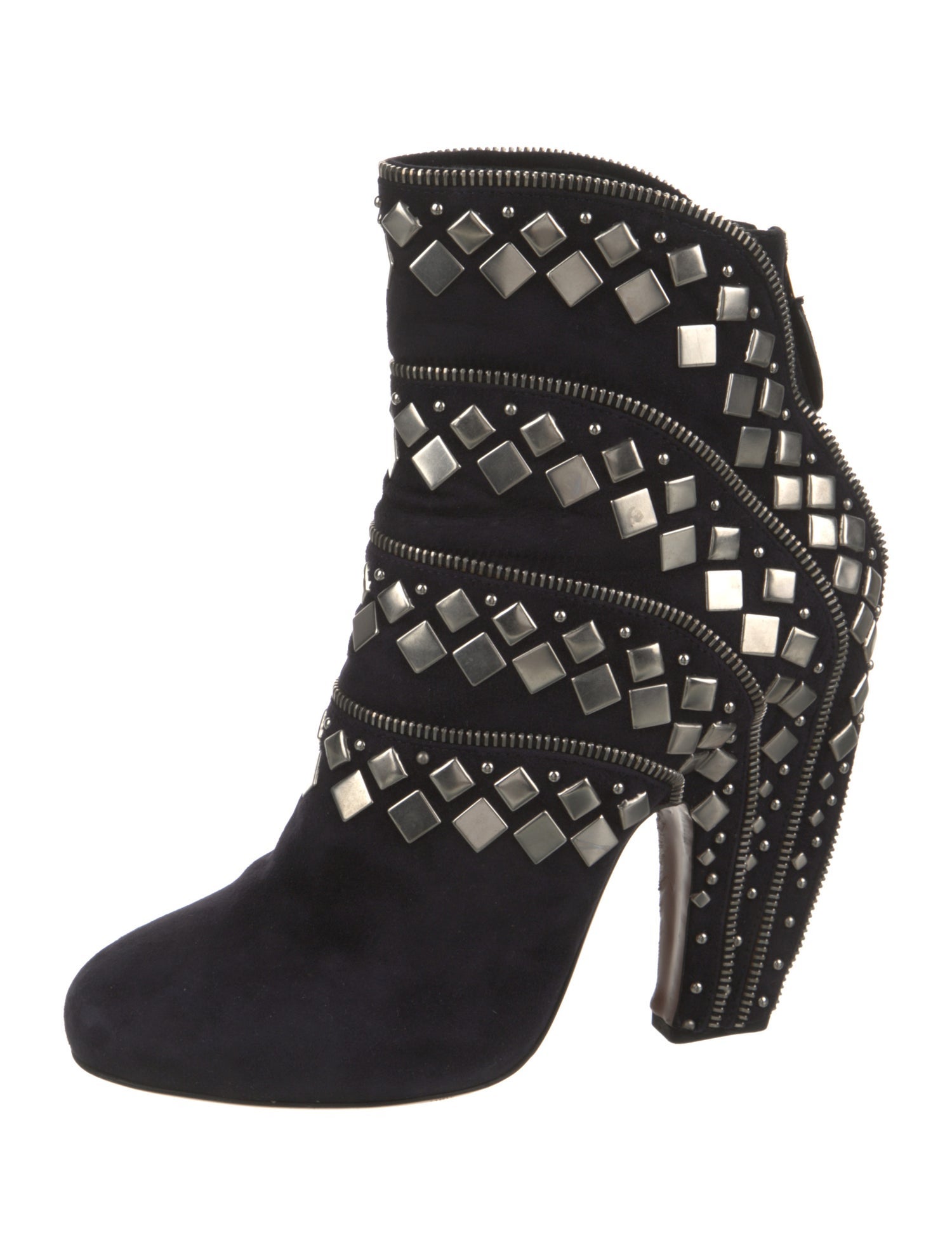 Alaïa Suede Studded Accents Lace-Up Boots