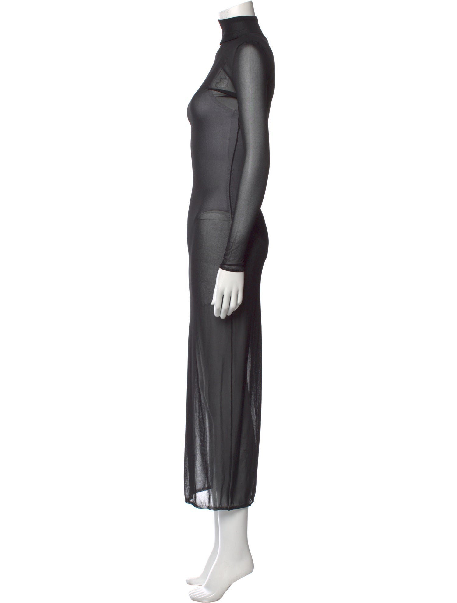 Alaïa Mock Neck Long Dress