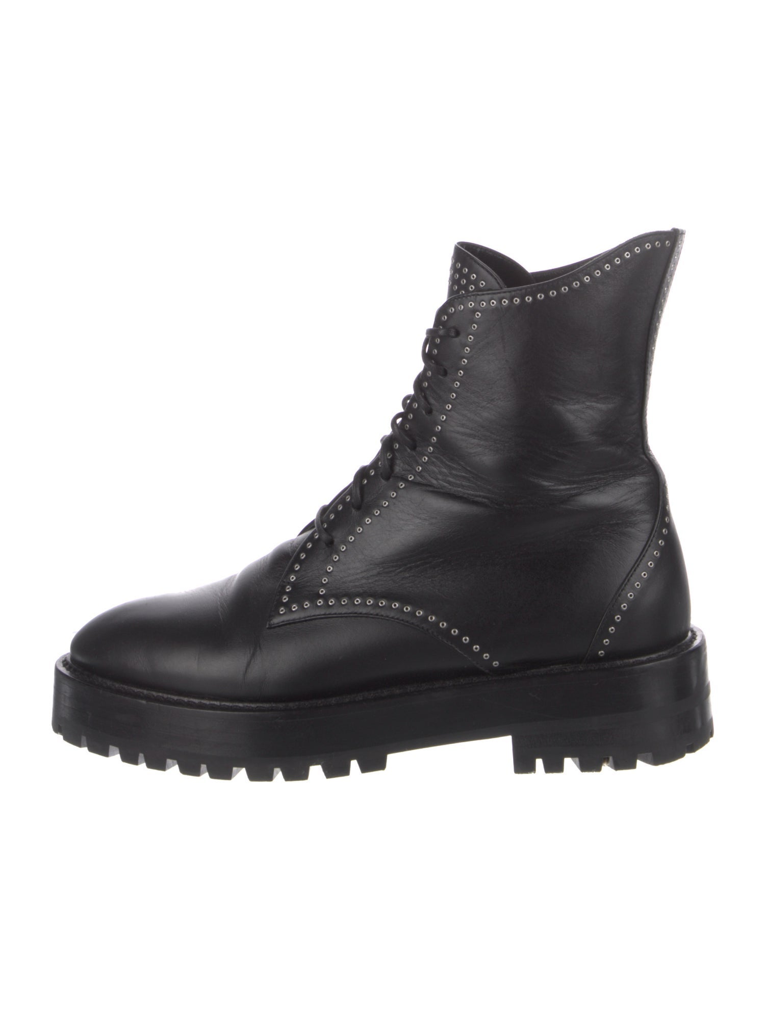 Alaïa Leather Combat Boots