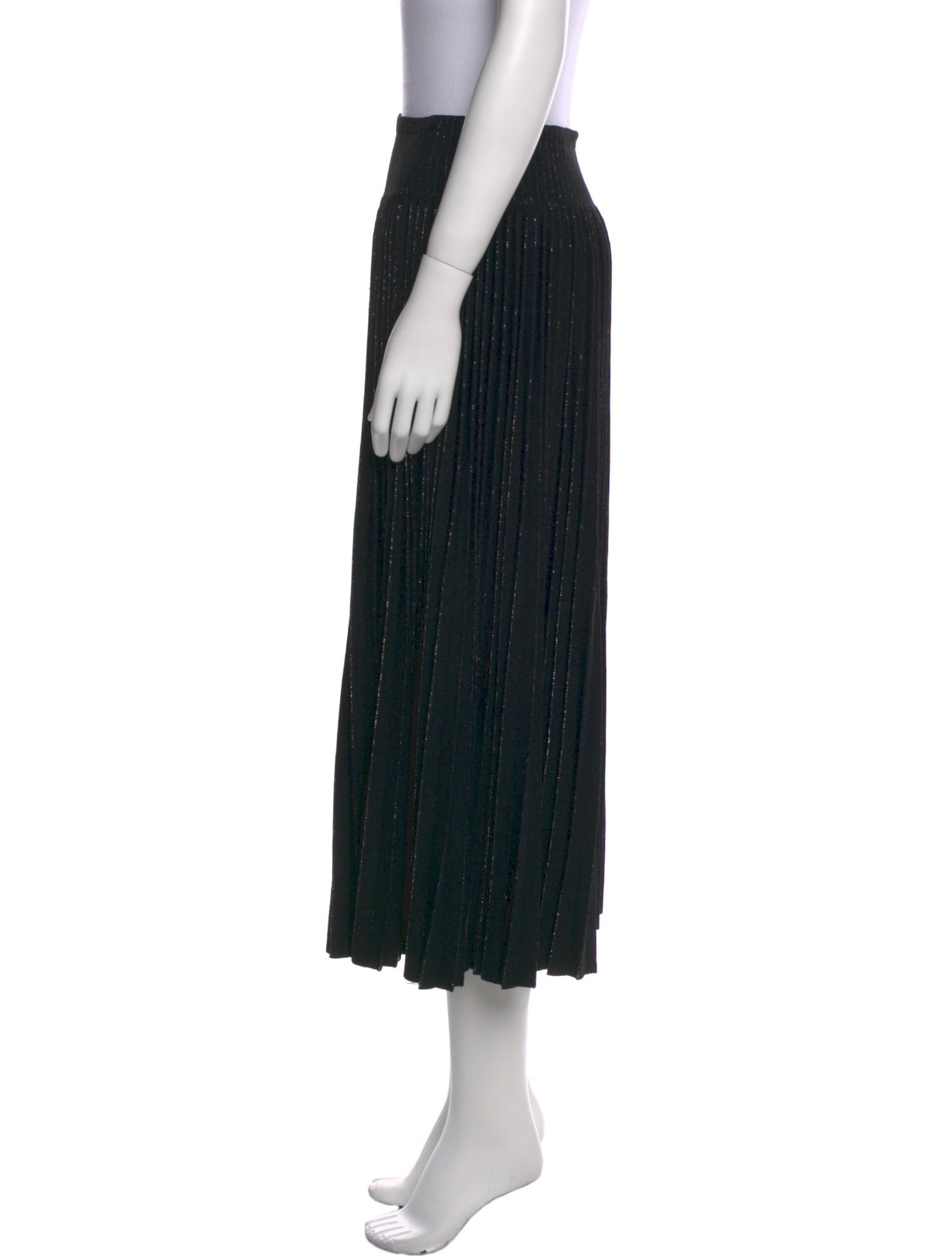 Alaïa Pleated Accents Midi Length Skirt