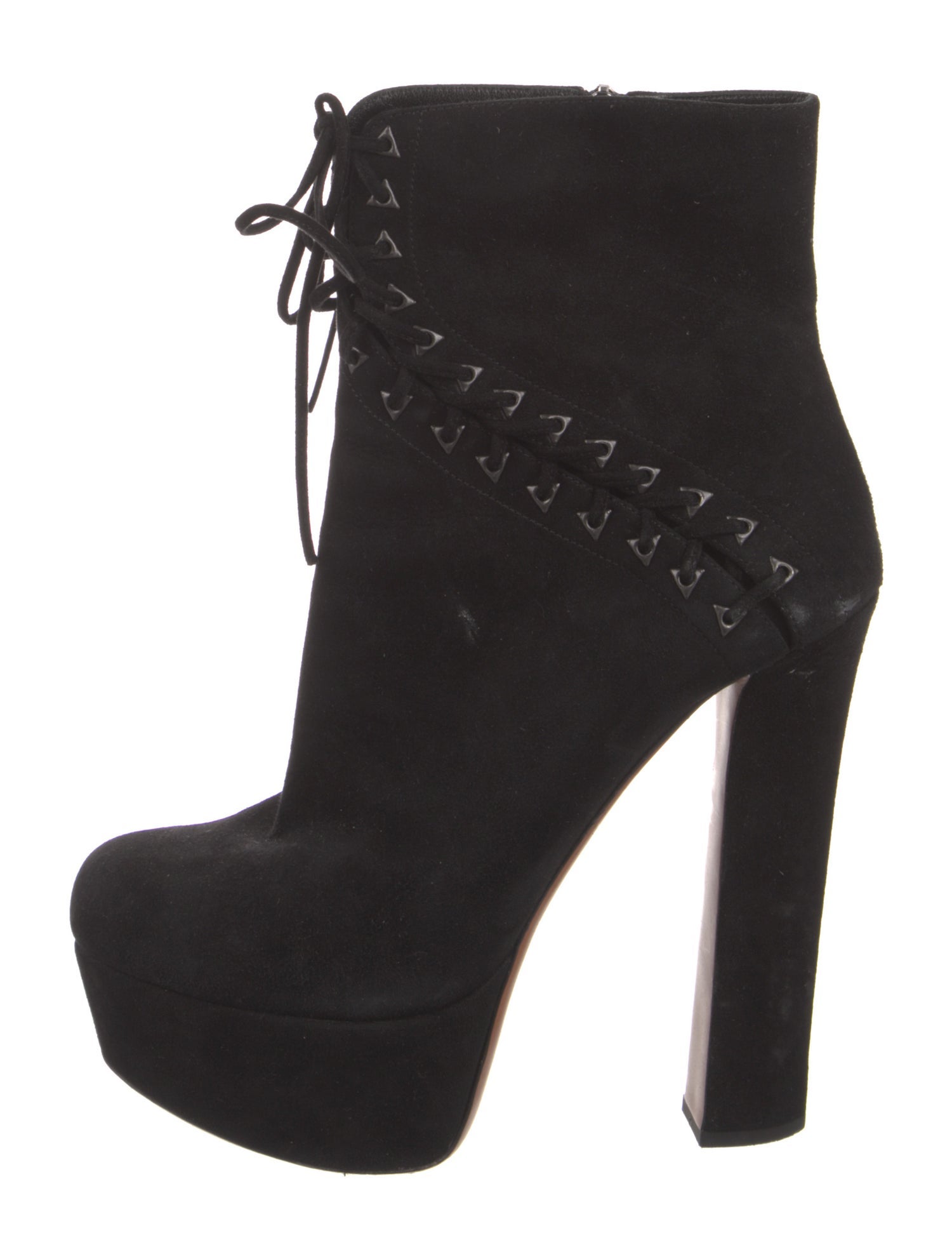 Alaïa Suede Lace-Up Boots
