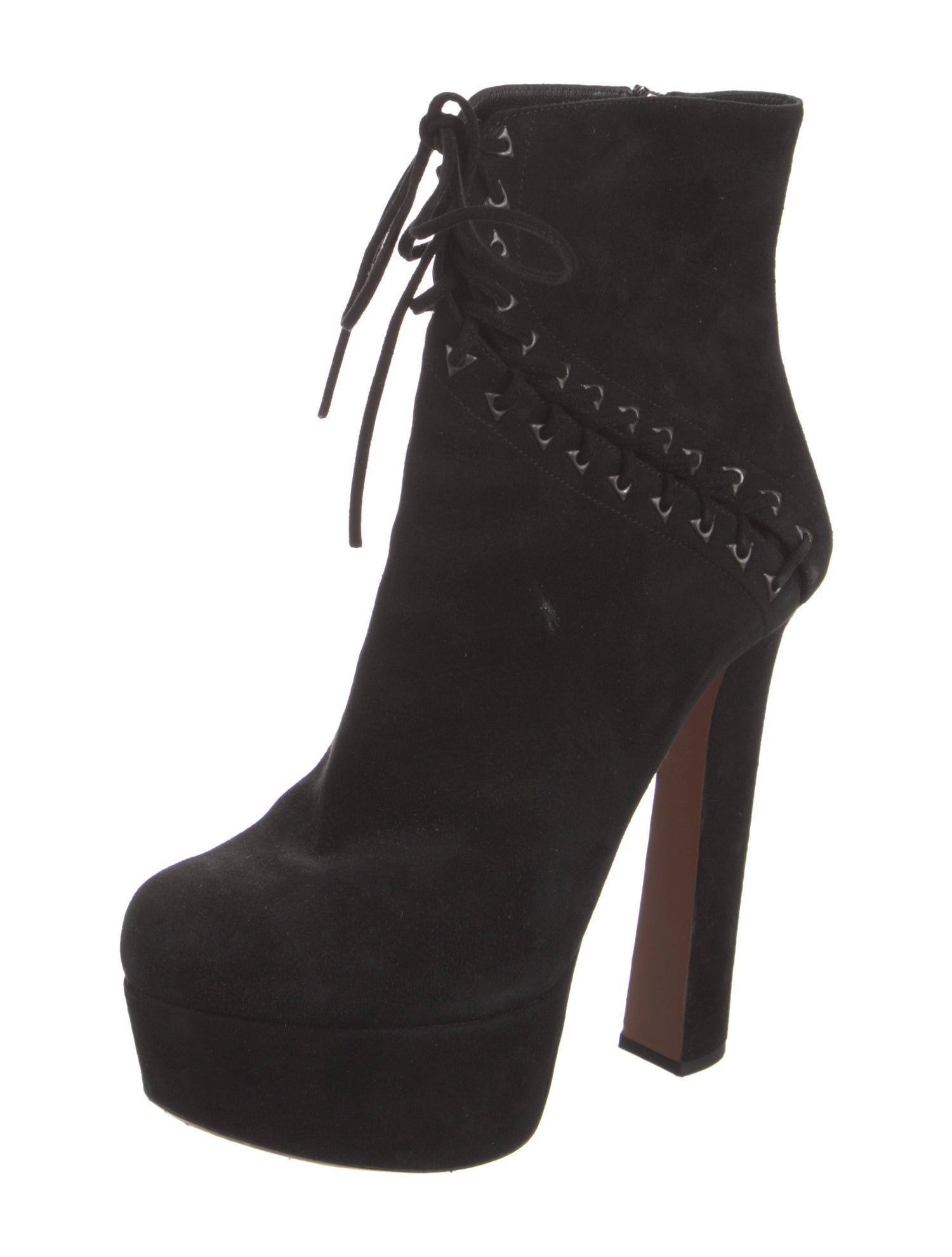 Alaïa Suede Lace-Up Boots