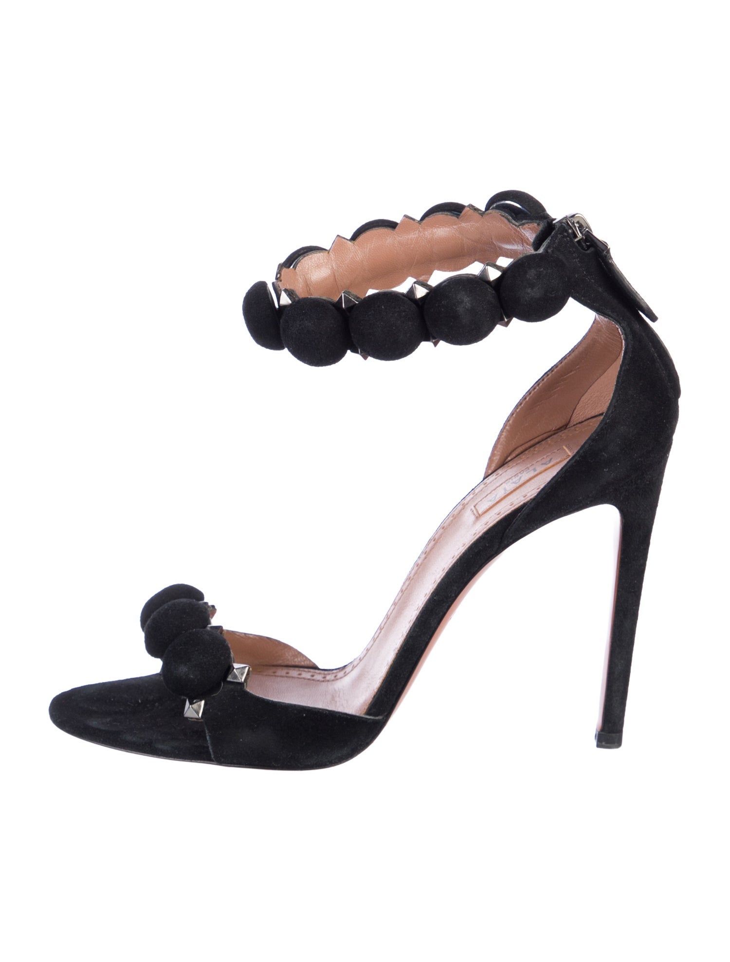 Alaïa Suede Studded Accents Sandals