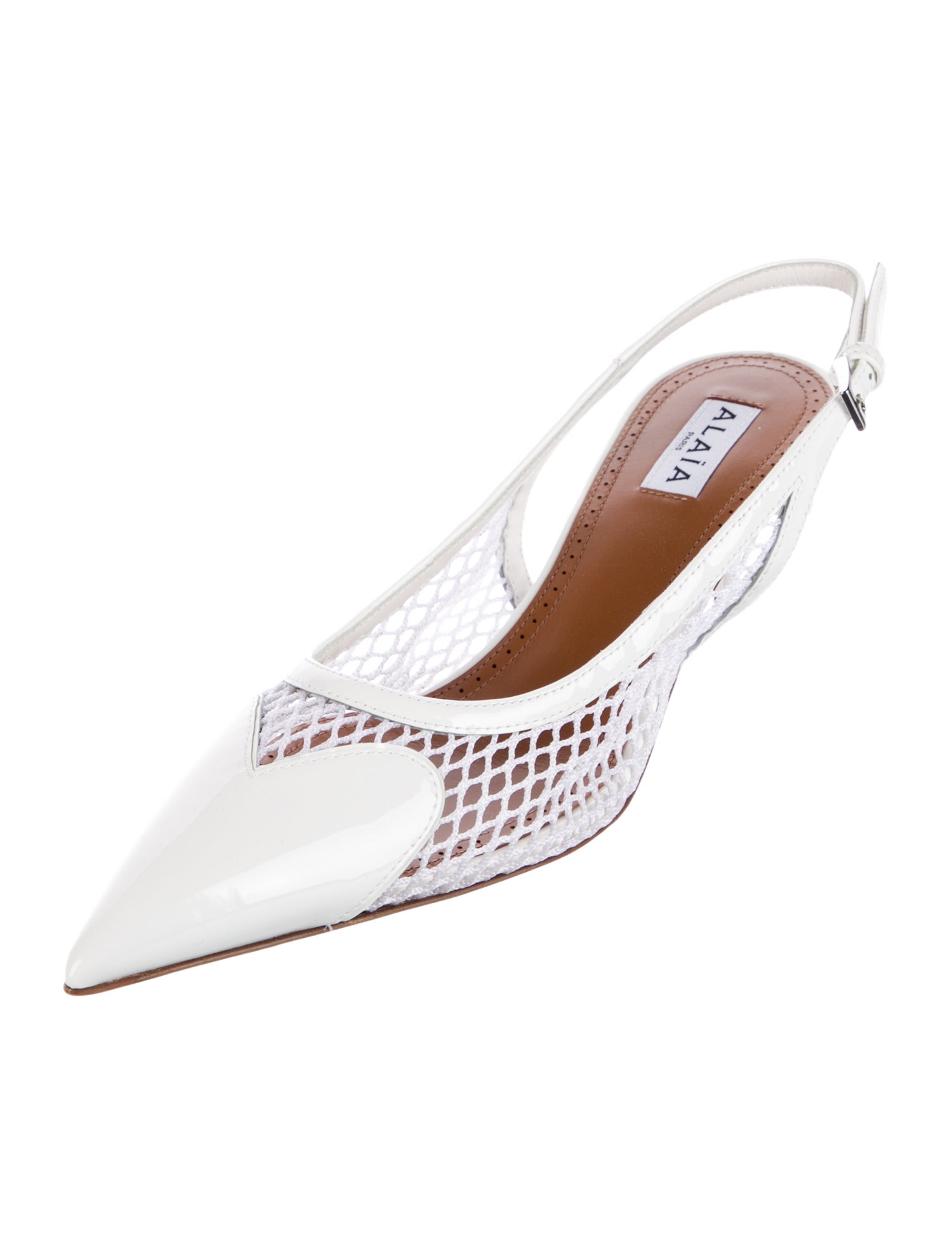 Alaïa Le Coeur Leather Slingback Pumps