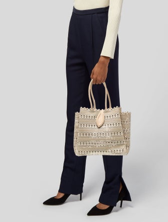 Alaïa Canvas Top Handle Bag