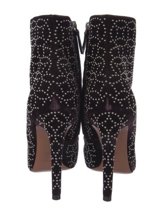 Alaïa Suede Patterned Boots