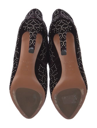 Alaïa Suede Patterned Boots