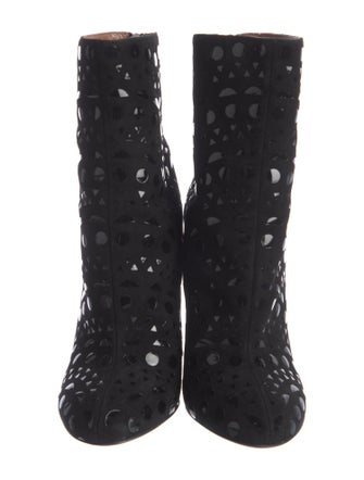 Alaïa Suede Sequin Embellishments Boots