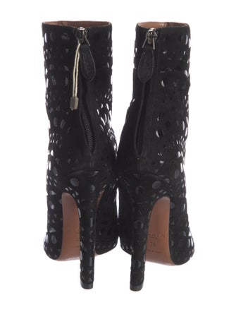 Alaïa Suede Sequin Embellishments Boots