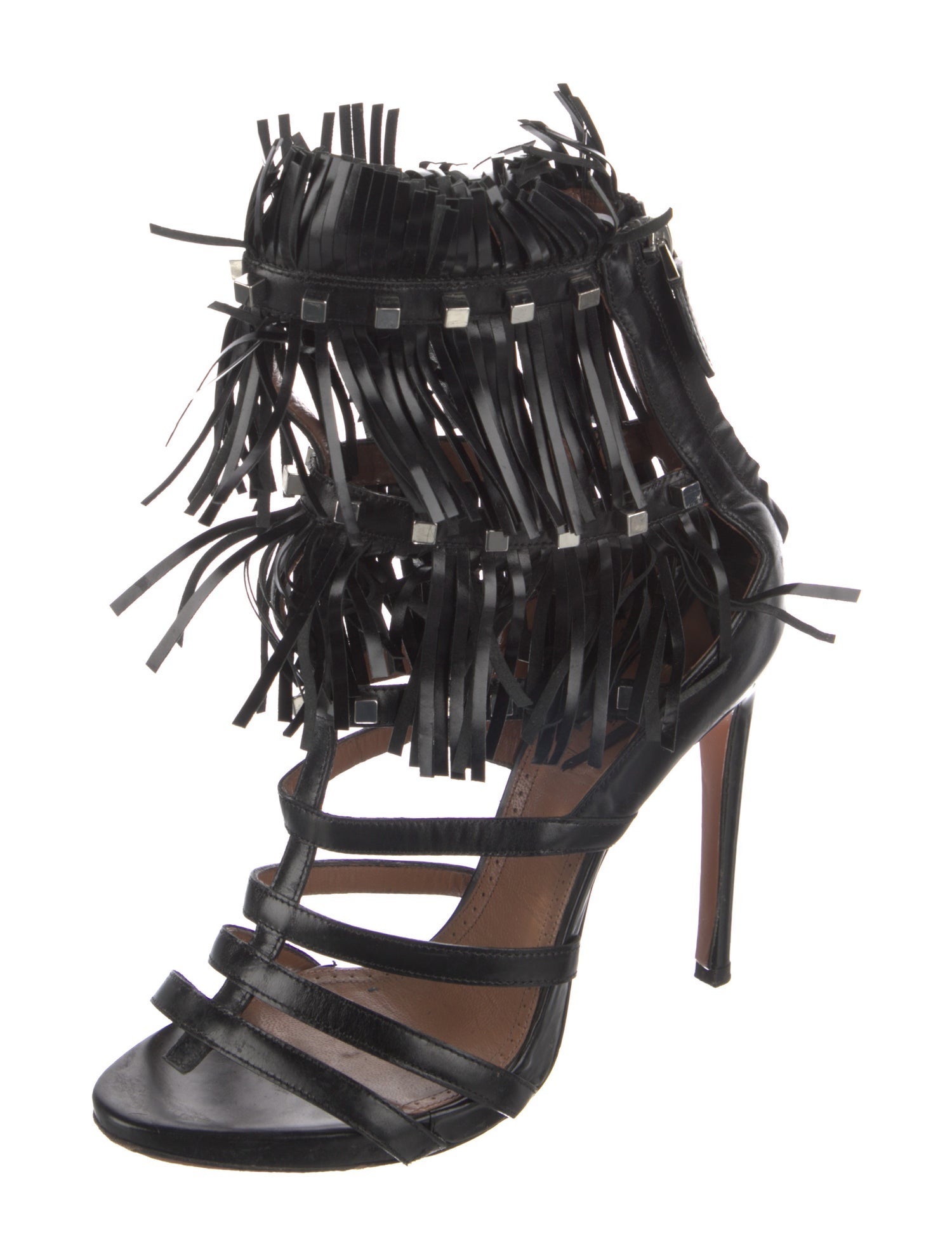 Alaïa Leather Gladiator Sandals