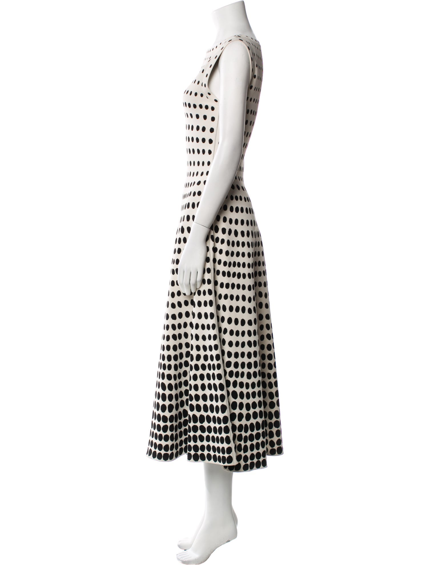 Alaïa Polka Dot Print Long Dress