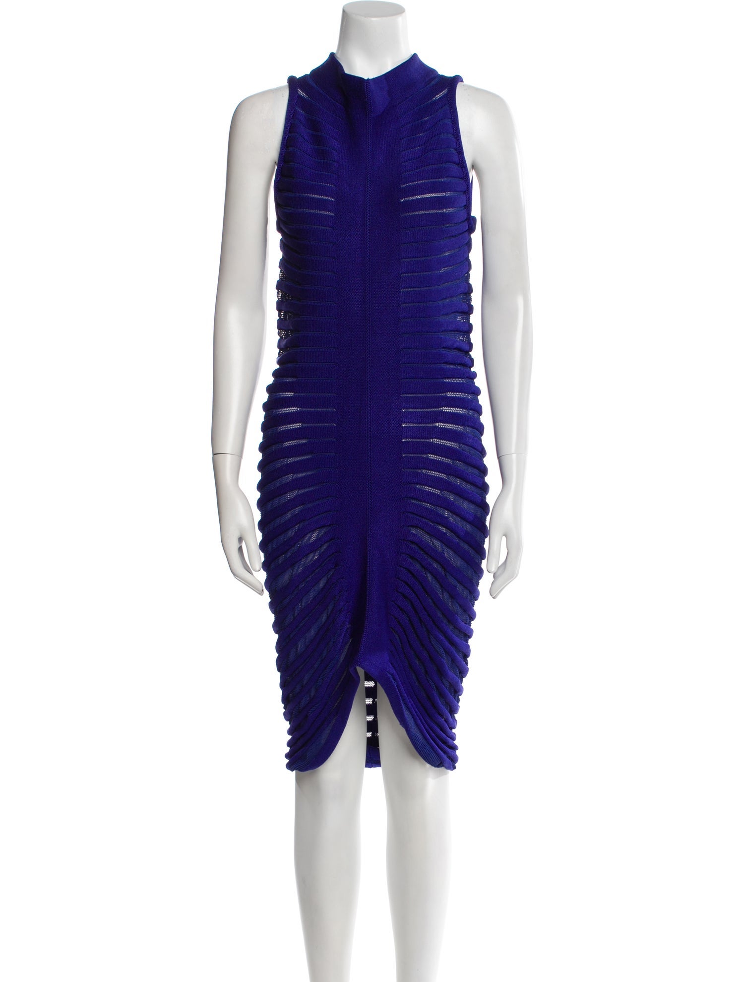 Alaïa Mock Neck Knee-Length Dress w/ Tags