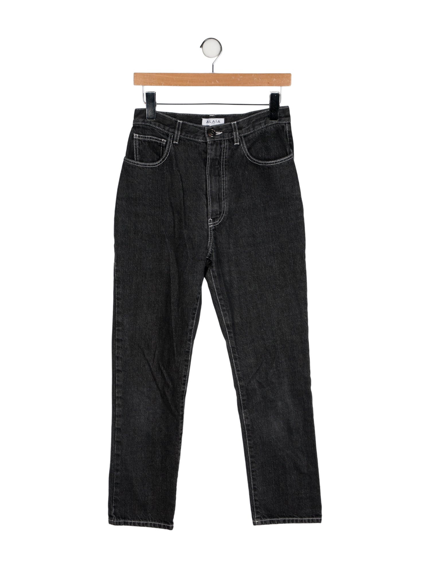 Alaïa High-Rise Straight Leg Jeans