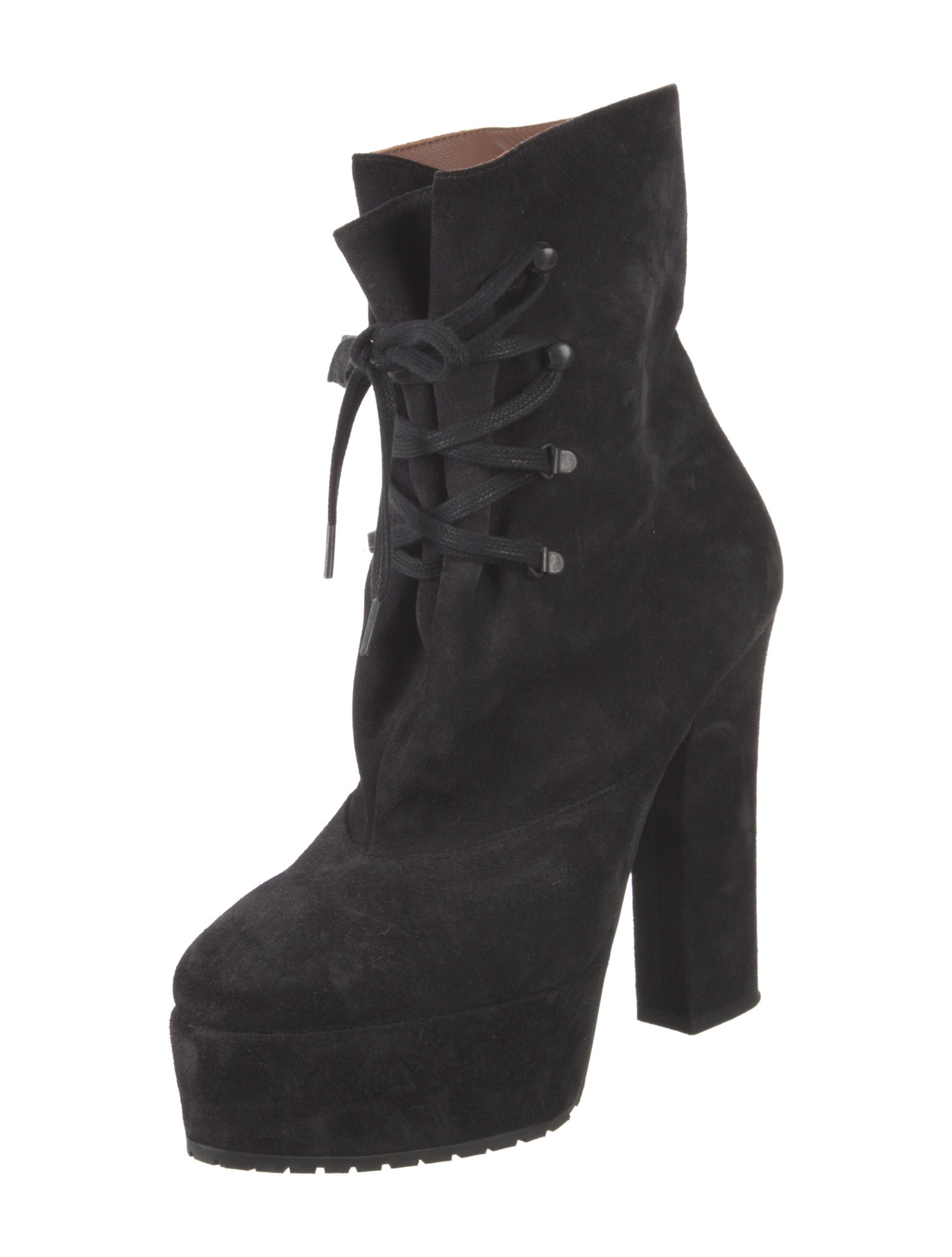 Alaïa Suede Lace-Up Boots