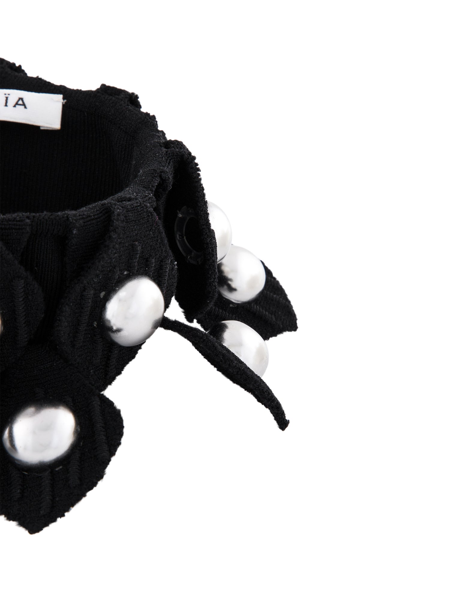 Alaïa Fabric Studded stretch-knit collar Necklace