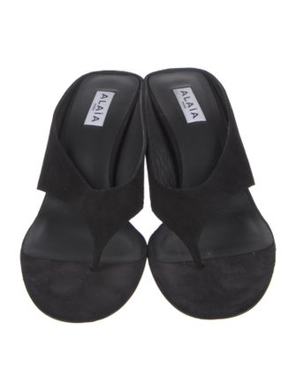 Alaïa Suede Slides
